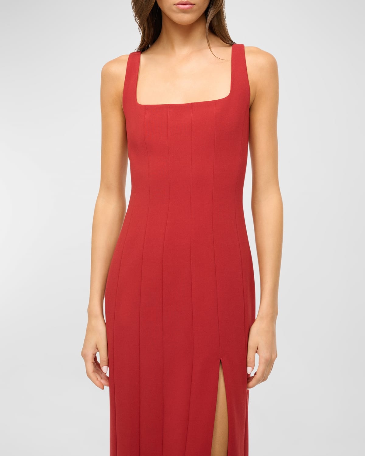 Sleeveless Column Portrait Midi Dress - 2