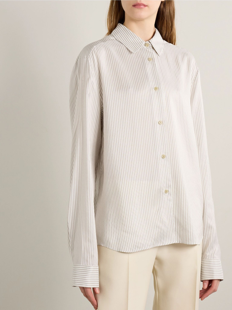 Argo striped silk shirt Cream 3
