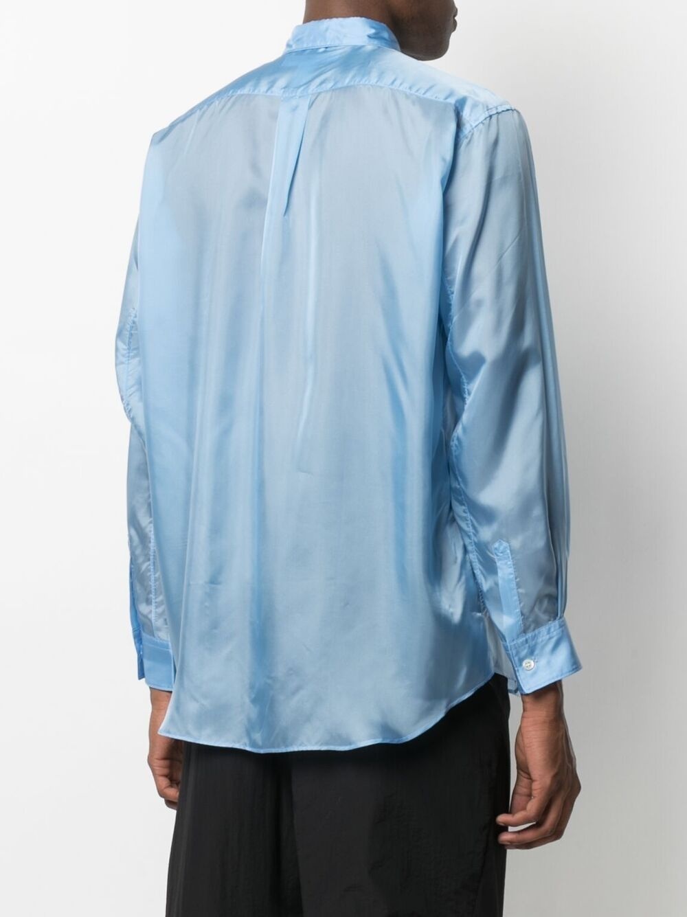 pointed collar long-sleeved shirt - 4