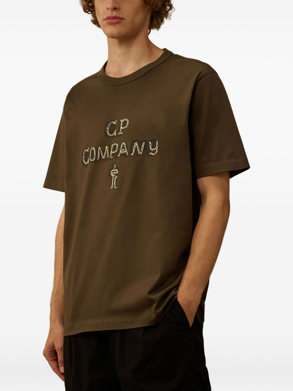 logo-embroidered T-shirt - 3