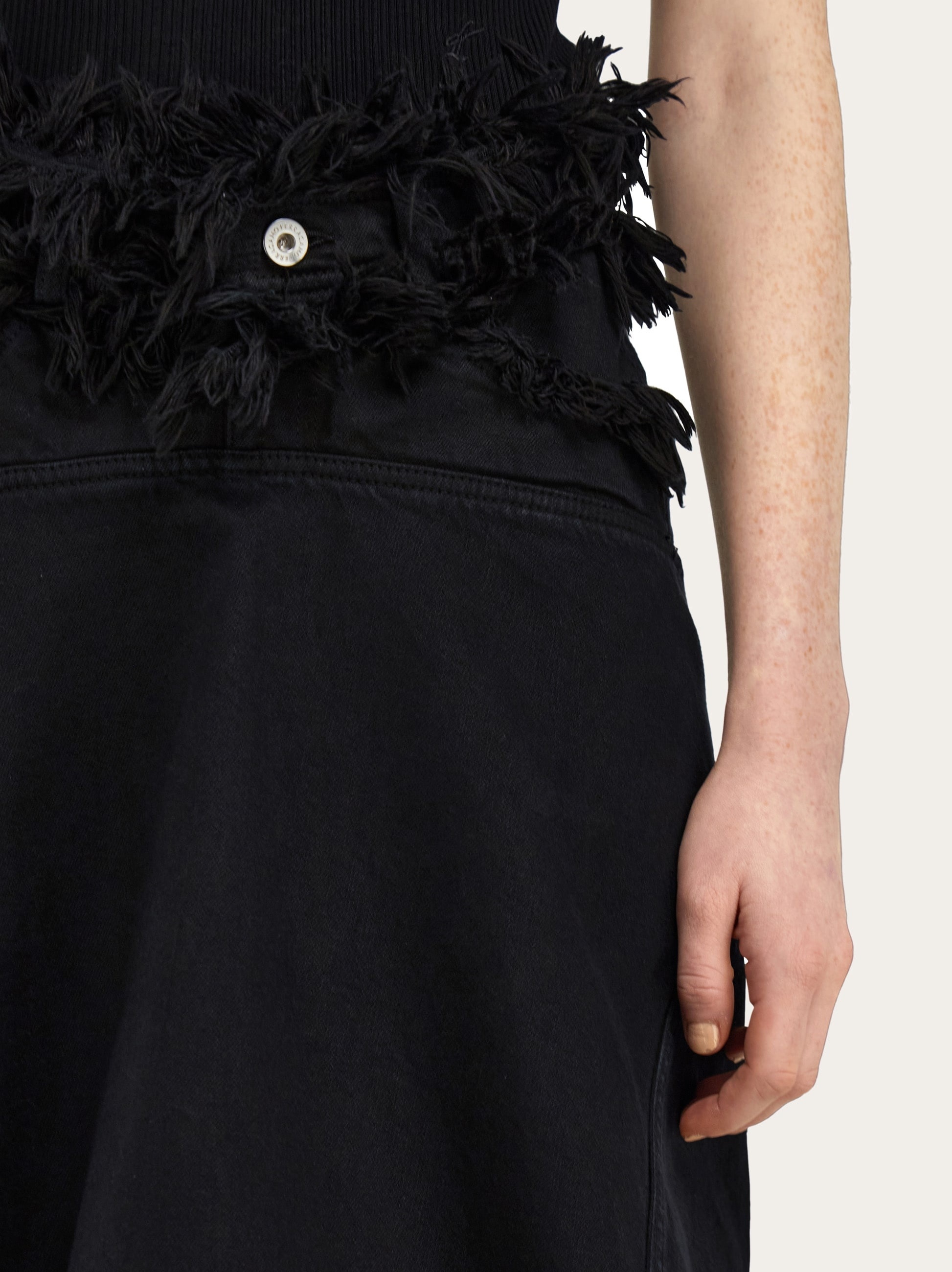 Frayed denim skirt - 5