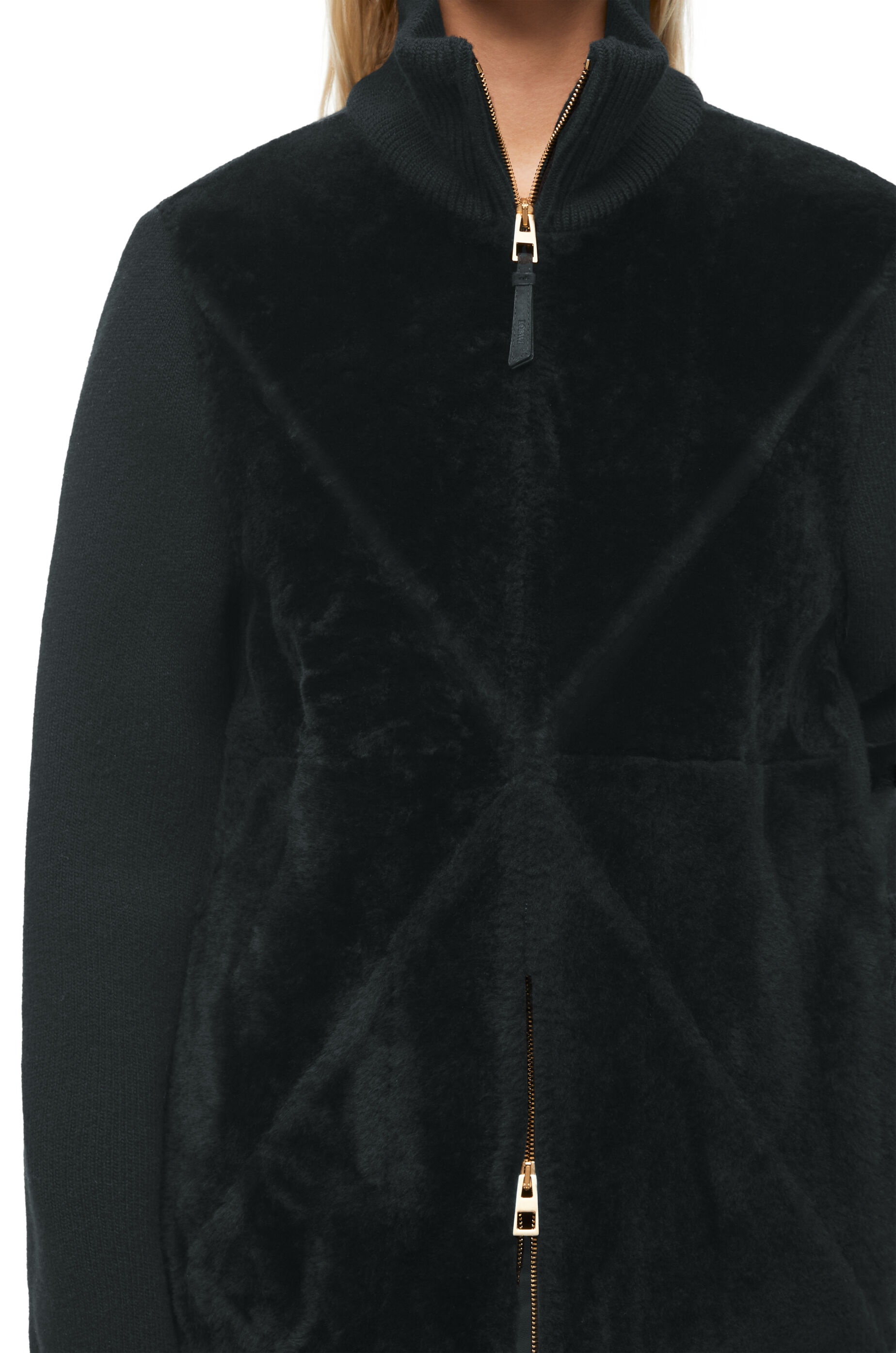 Puzzle Fold jacket in shearling and wool - 5