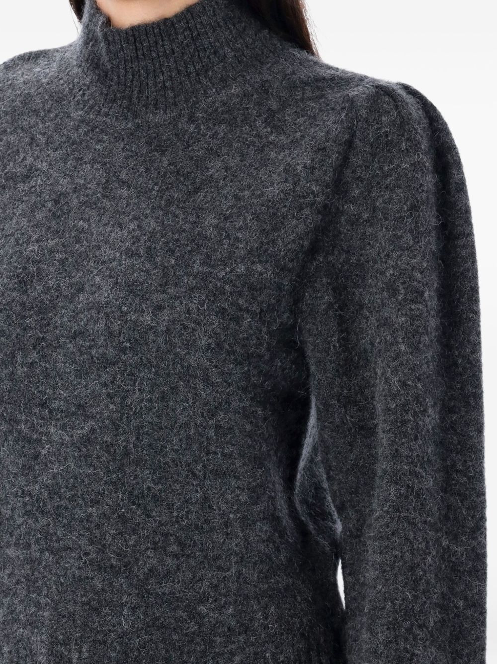 turtleneck puff-sleeve sweater - 3