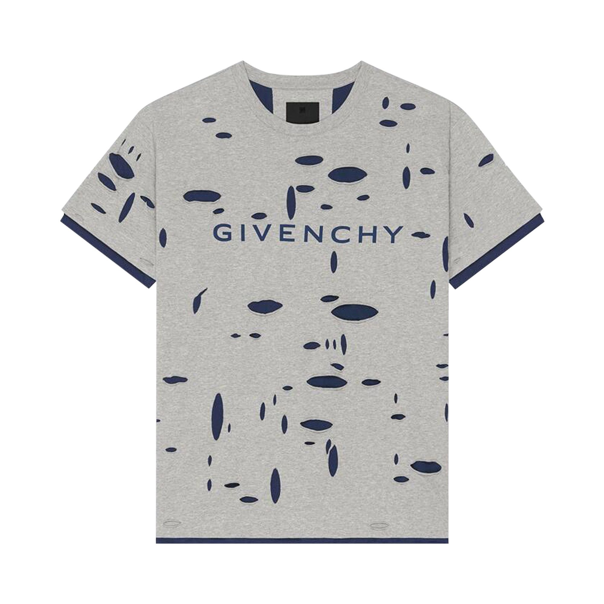 Givenchy Oversized Fit T-Shirt 'Grey/Blue' - 1