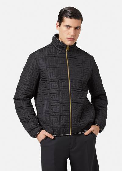 VERSACE Greca Pattern Quilted Jacket outlook