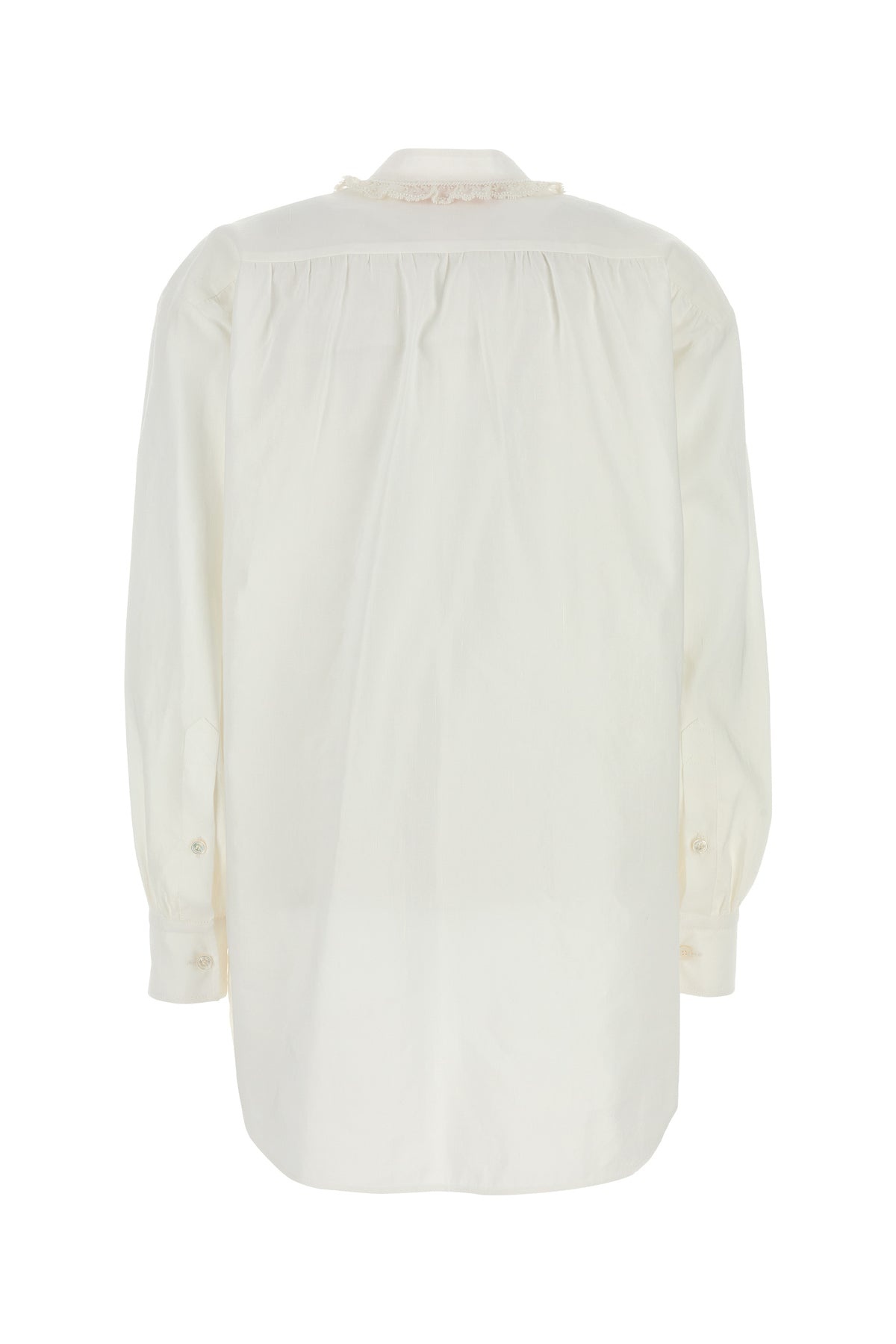 White cotton blend blouse - 2