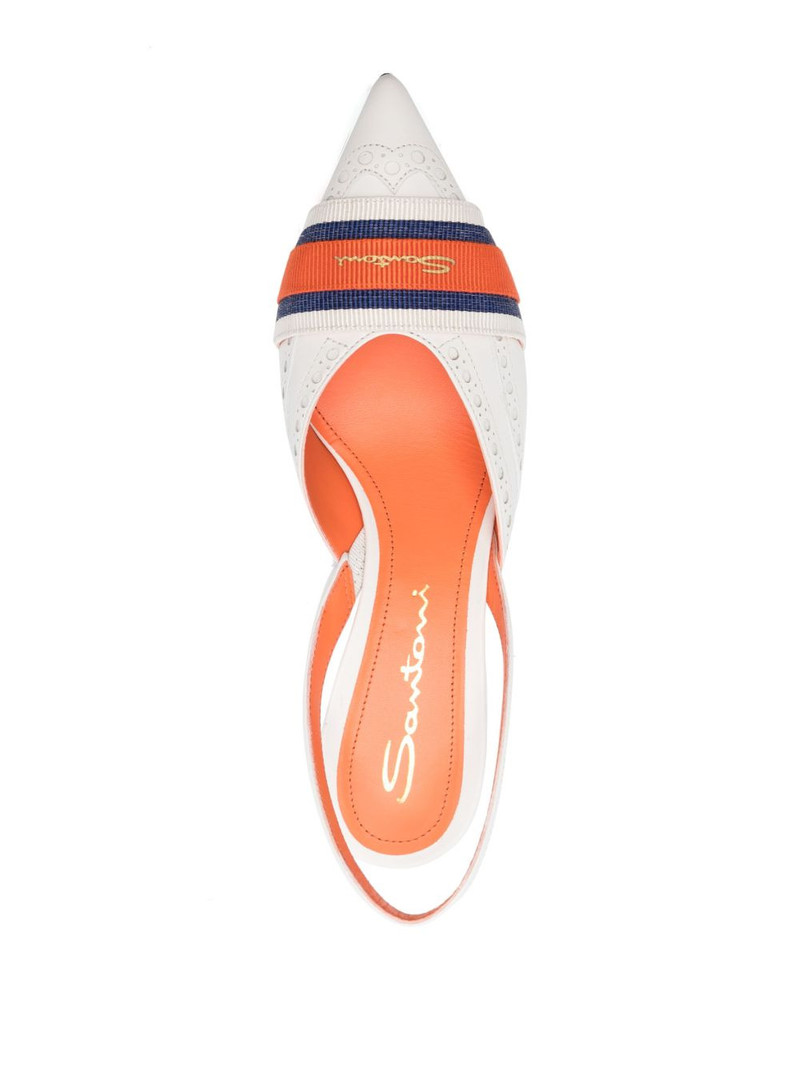 logo-tape 75mm slingback pumps 4