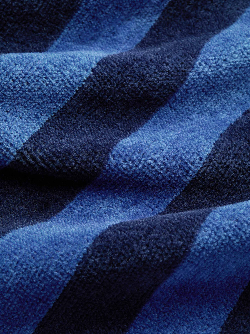 Men's Bathrobe Aston Terry Cotton Navy & Black 1