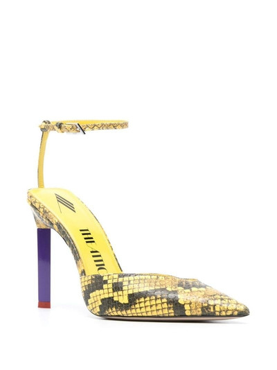 THE ATTICO Perine 110mm snakeskin-effect pumps outlook