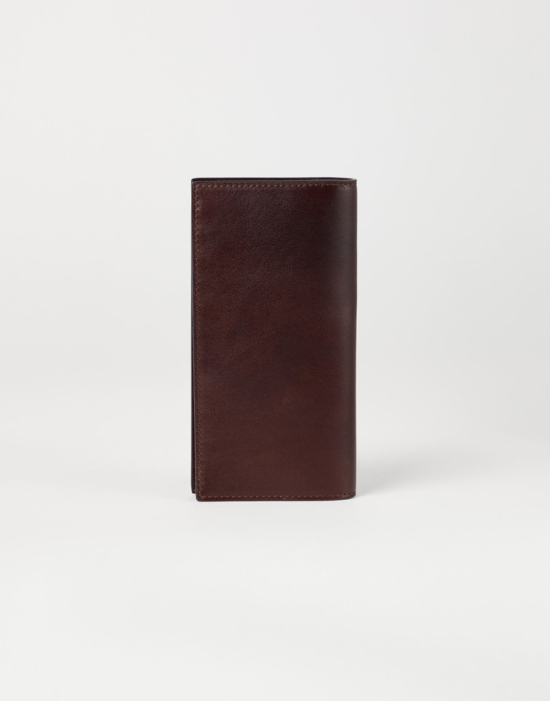 Brunello Cucinelli Calfskin maxi card case outlook