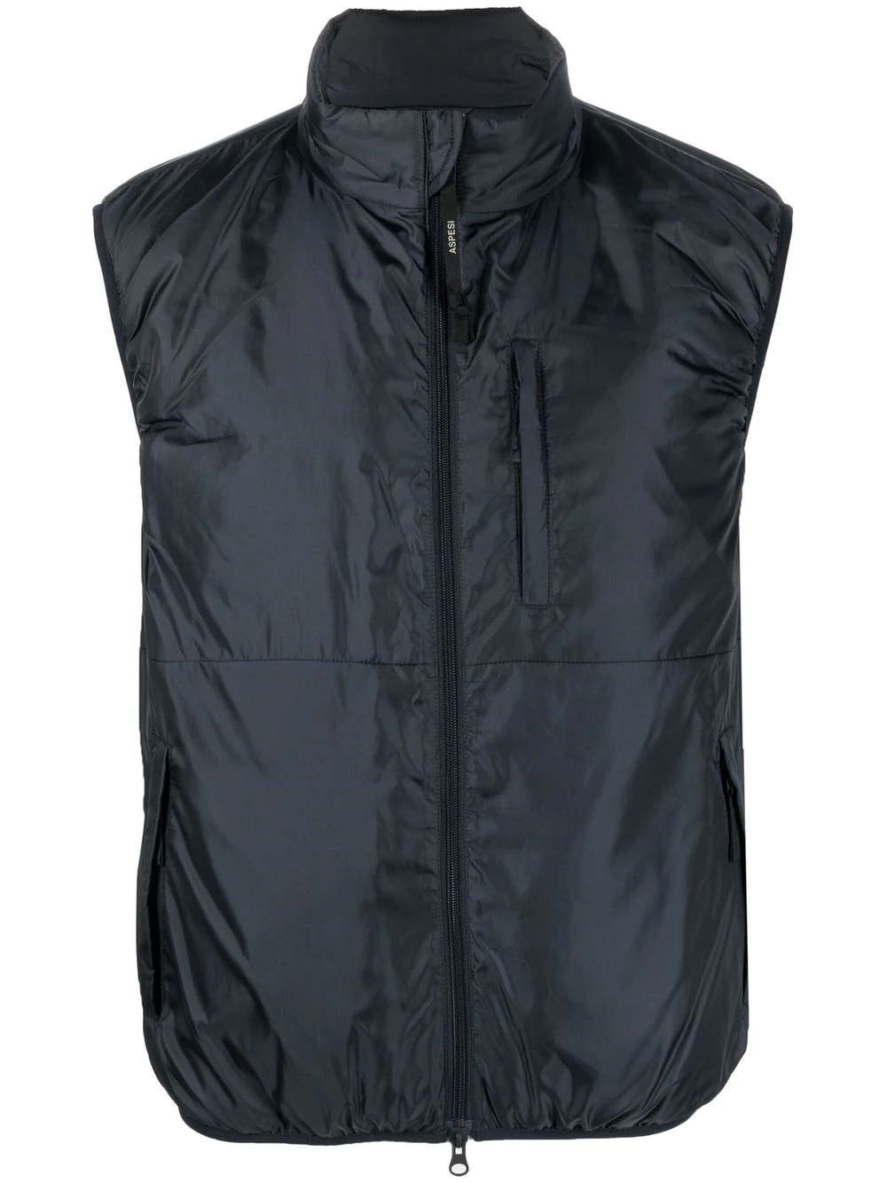 funnel neck zip-up gilet - 1