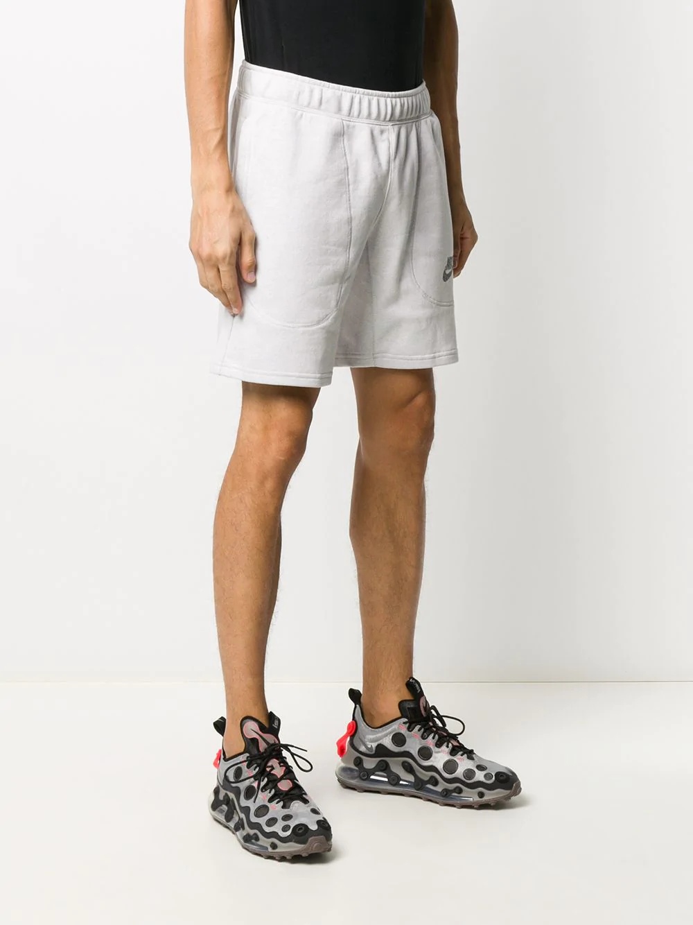 logo print track shorts - 3