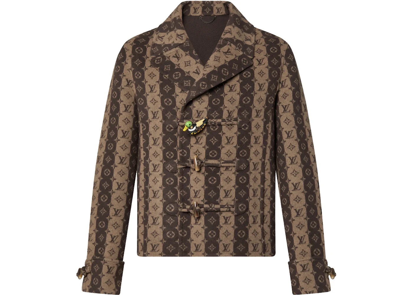 Louis Vuitton x Nigo Monogram Trunkstripes Cropped Peacoat Brown - 1
