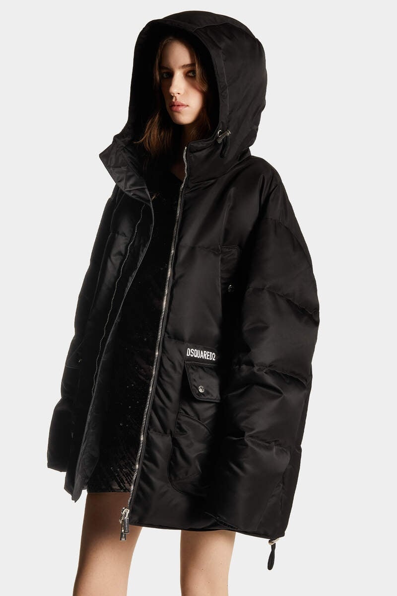 MAXI MULTI-POCKET PARACHUTE PUFF COAT - 6