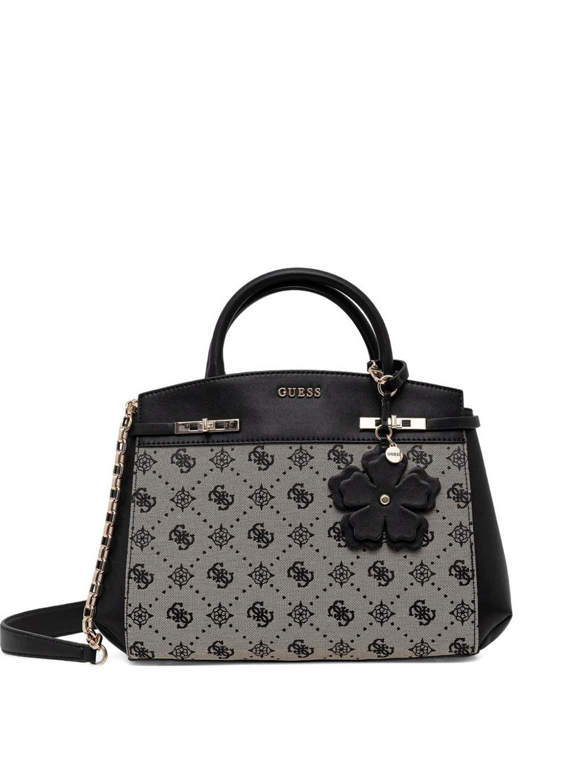 Melinda flower-charm monogram tote bag 1