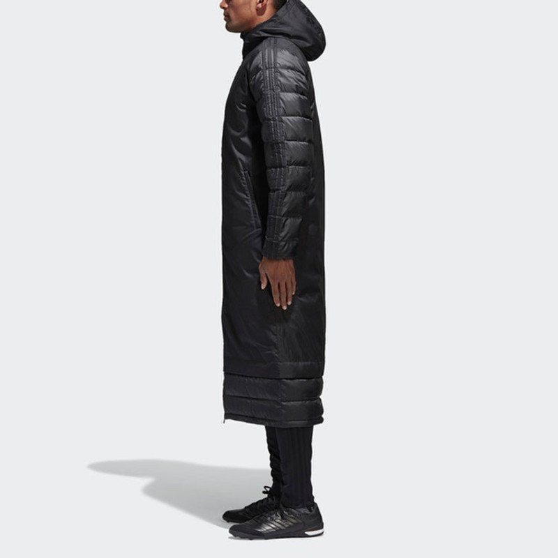 adidas Soccer/Football Training Sports protection against cold Stay Warm hooded Down Jacket Black BQ 5