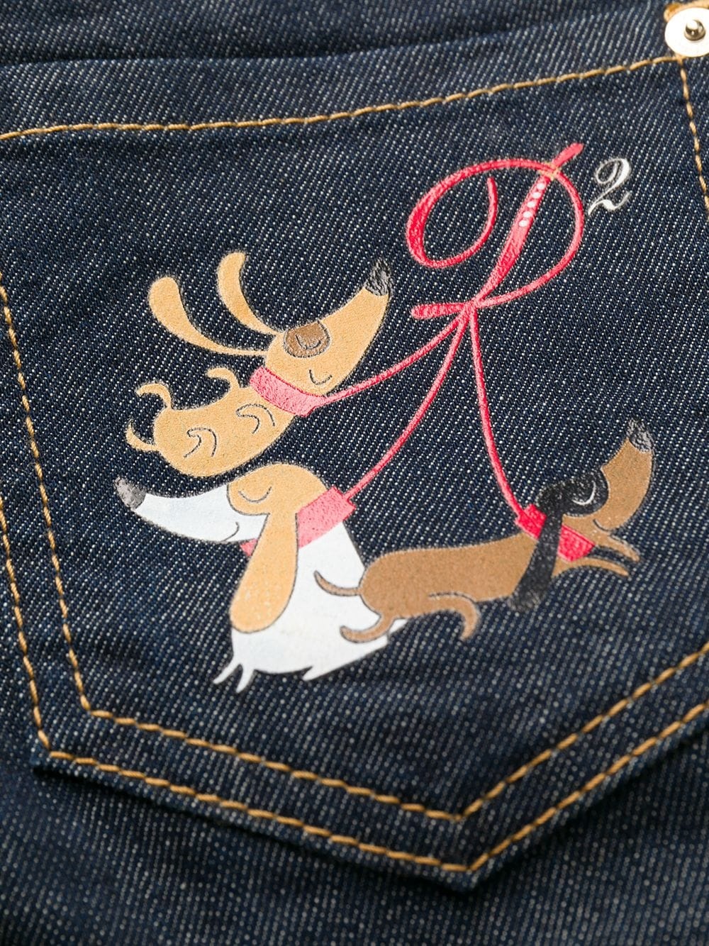 puppy logo skinny jeans - 6