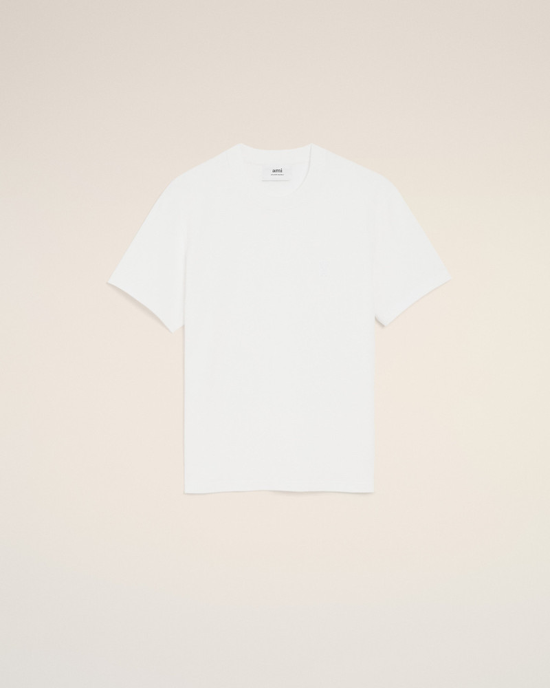 WHITE ORGANIC COTTON AMI DE COEUR T-SHIRT 1