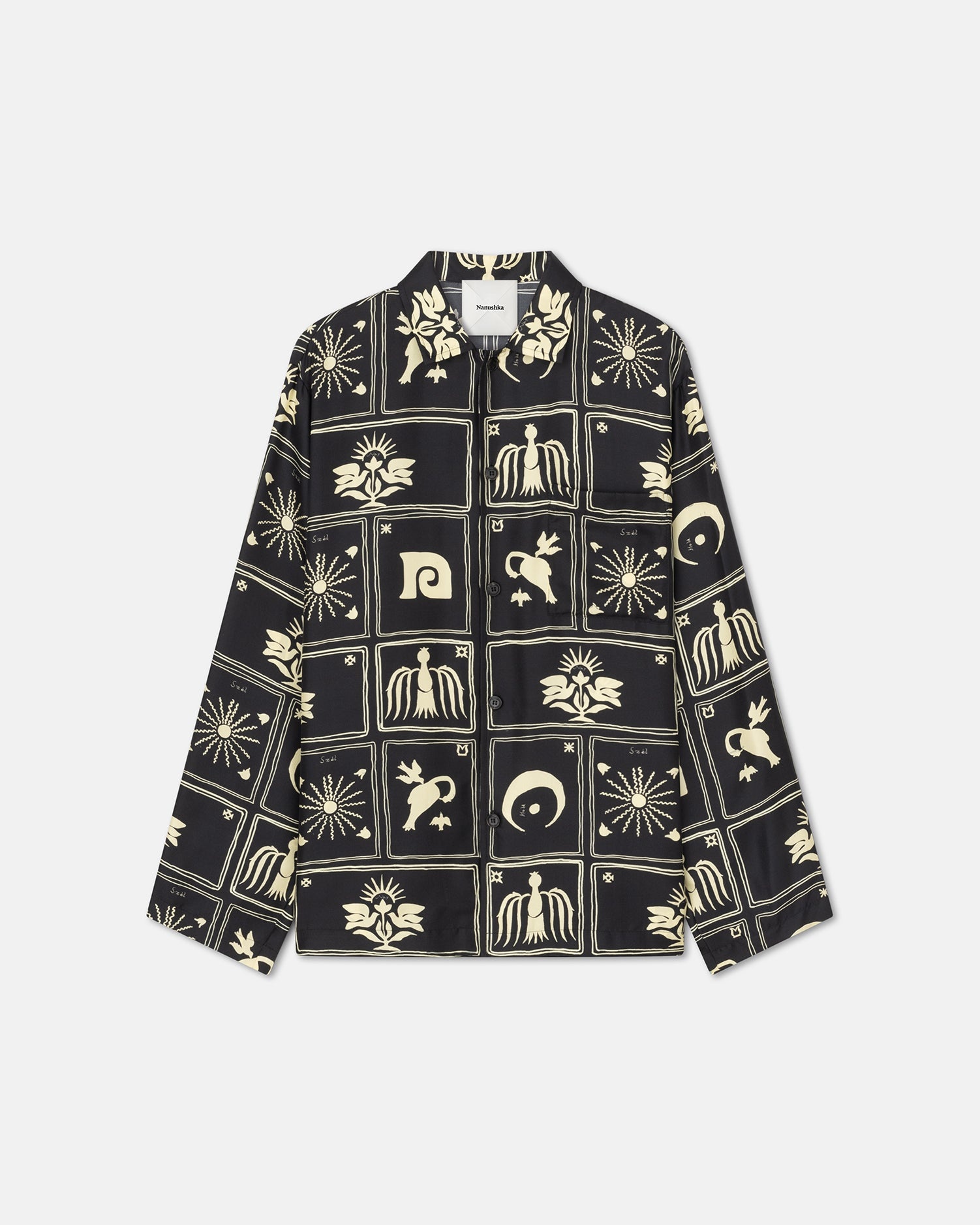 Printed Silk-Twill Shirt - 1