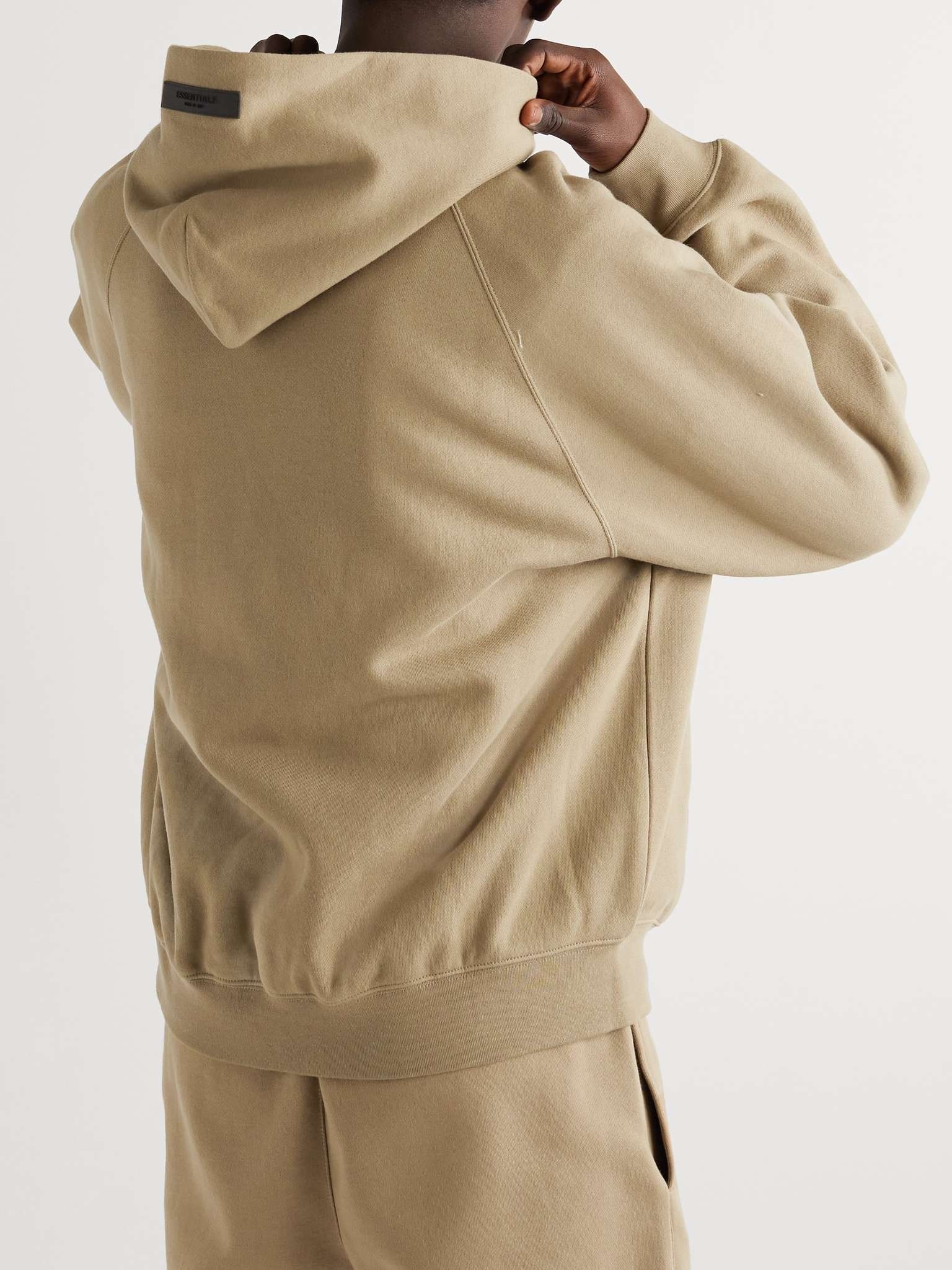 Logo-Flocked Cotton-Blend Jersey Hoodie - 4