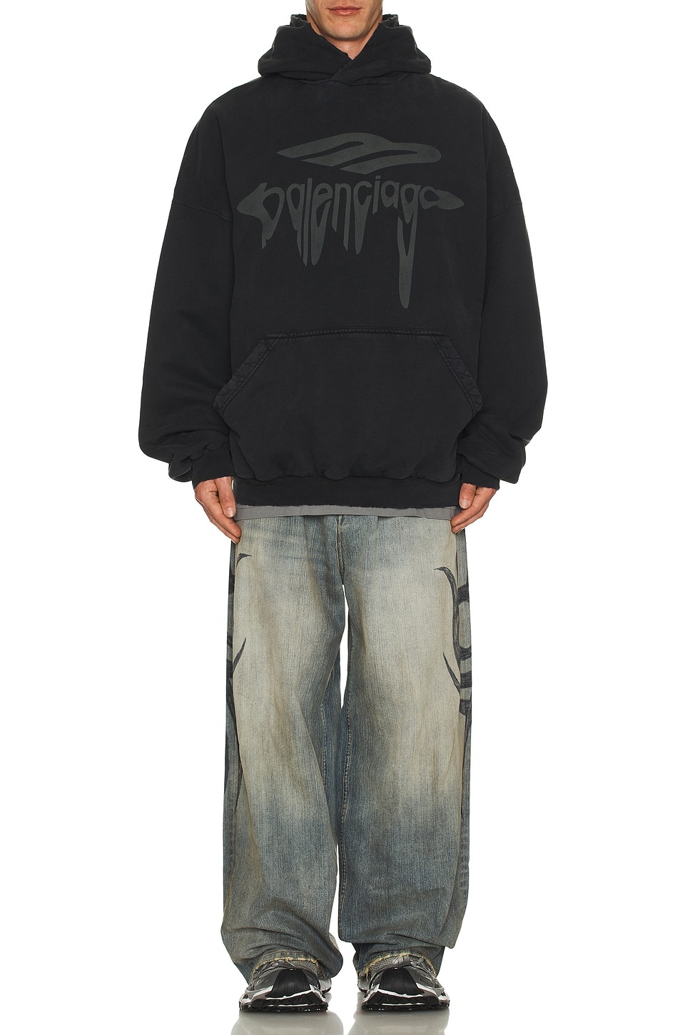 【Balenciaga】LARGE FIT HOODIE◆803265TRVH6 BALENCIAGA Boxy Large Fit Hoodie 