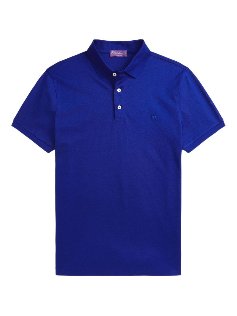 logo-embroidered polo shirt 1