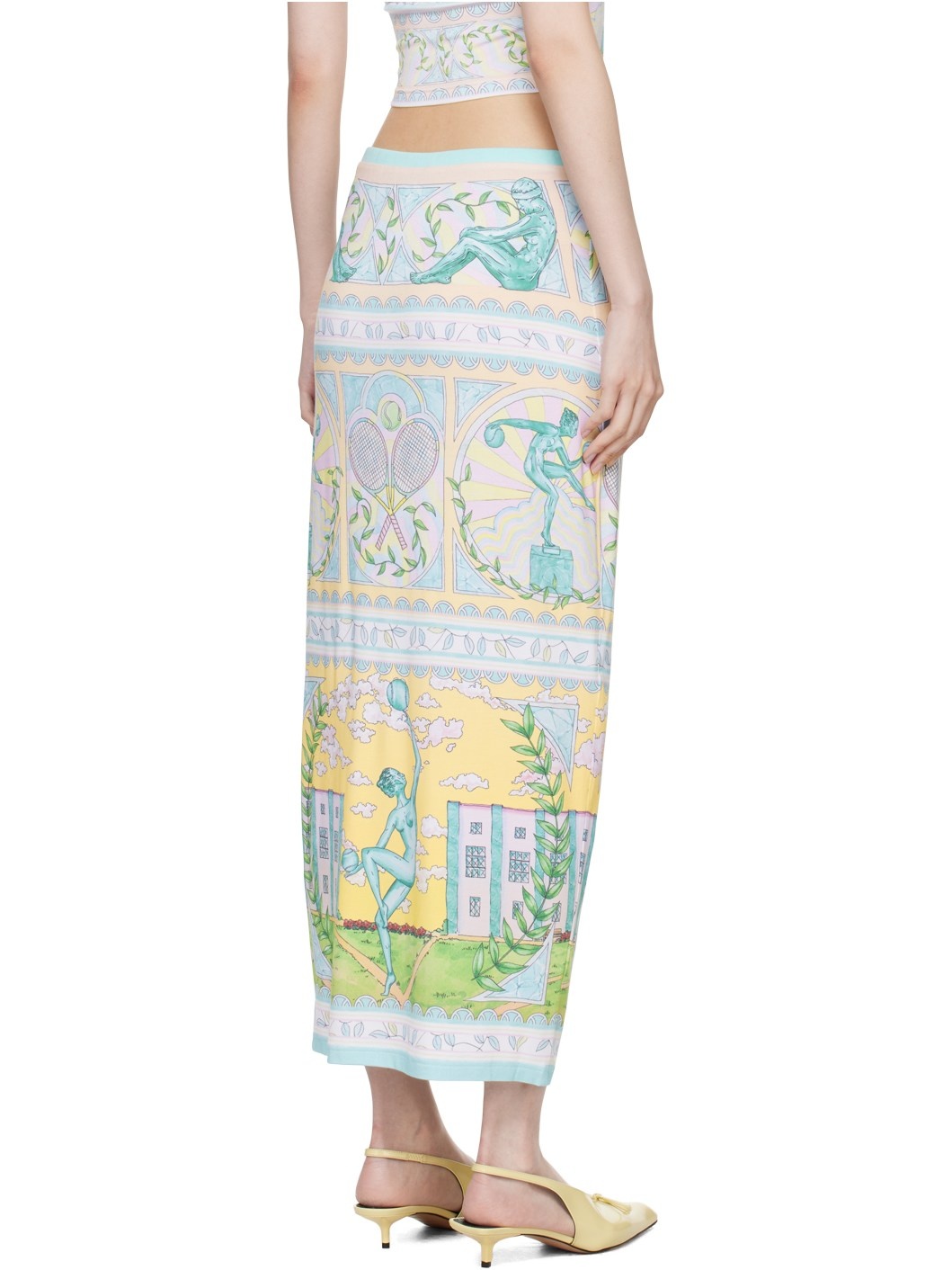 Multicolor Vase Midi Skirt - 3