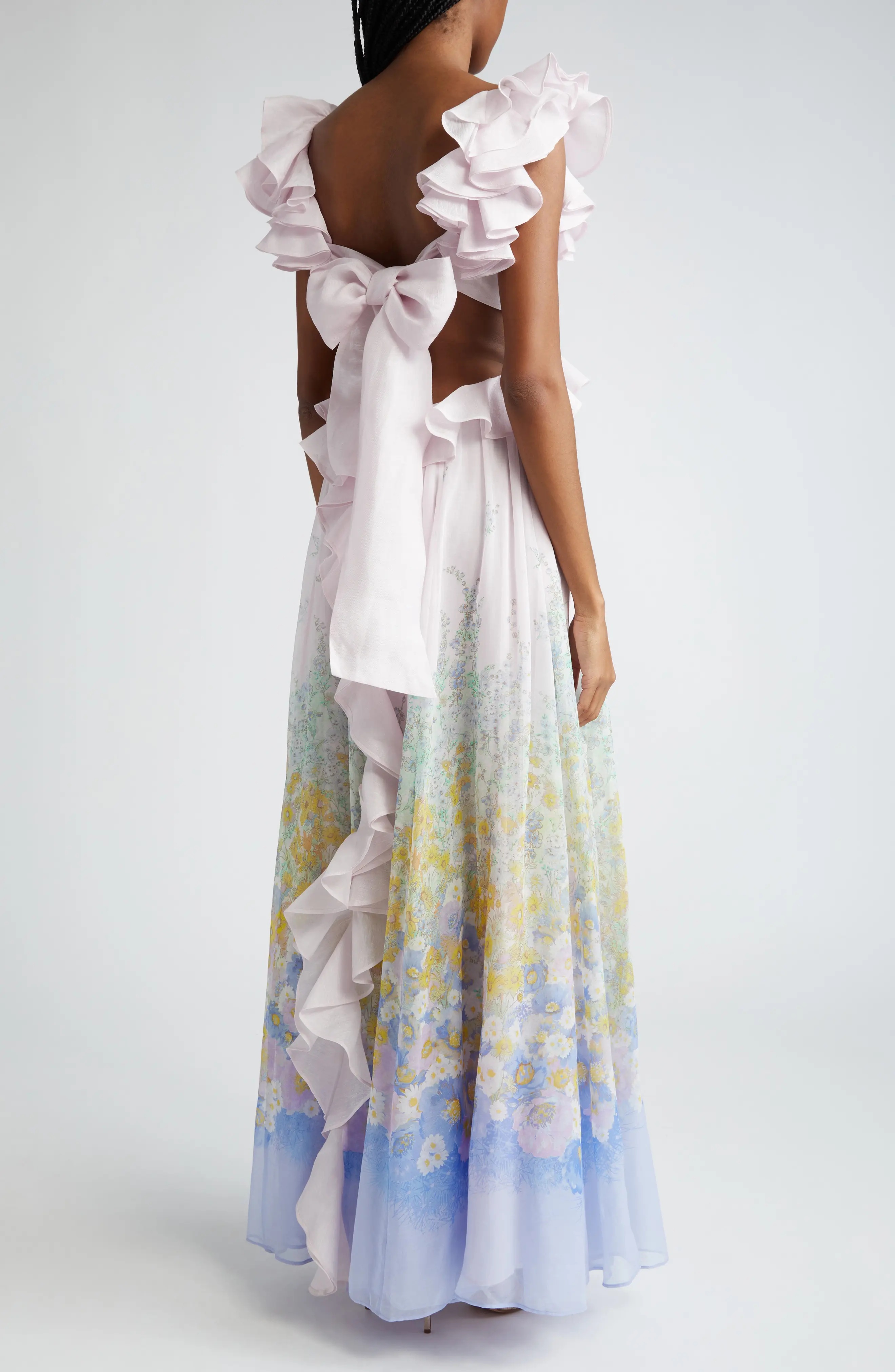 Floral Ruffle Linen & Silk Gown - 2
