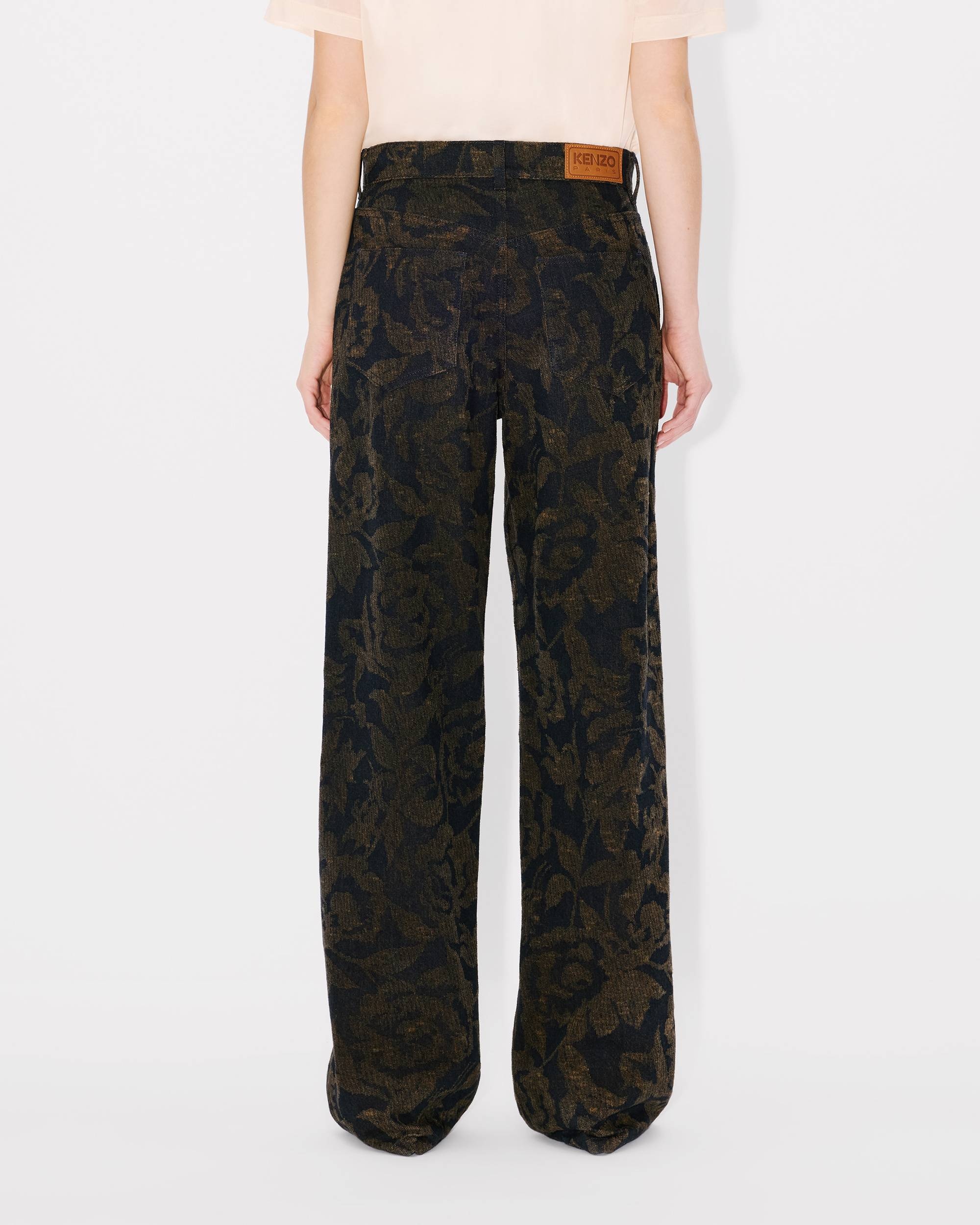 'KENZO Peonies' cargo jeans in japanese denim - 4