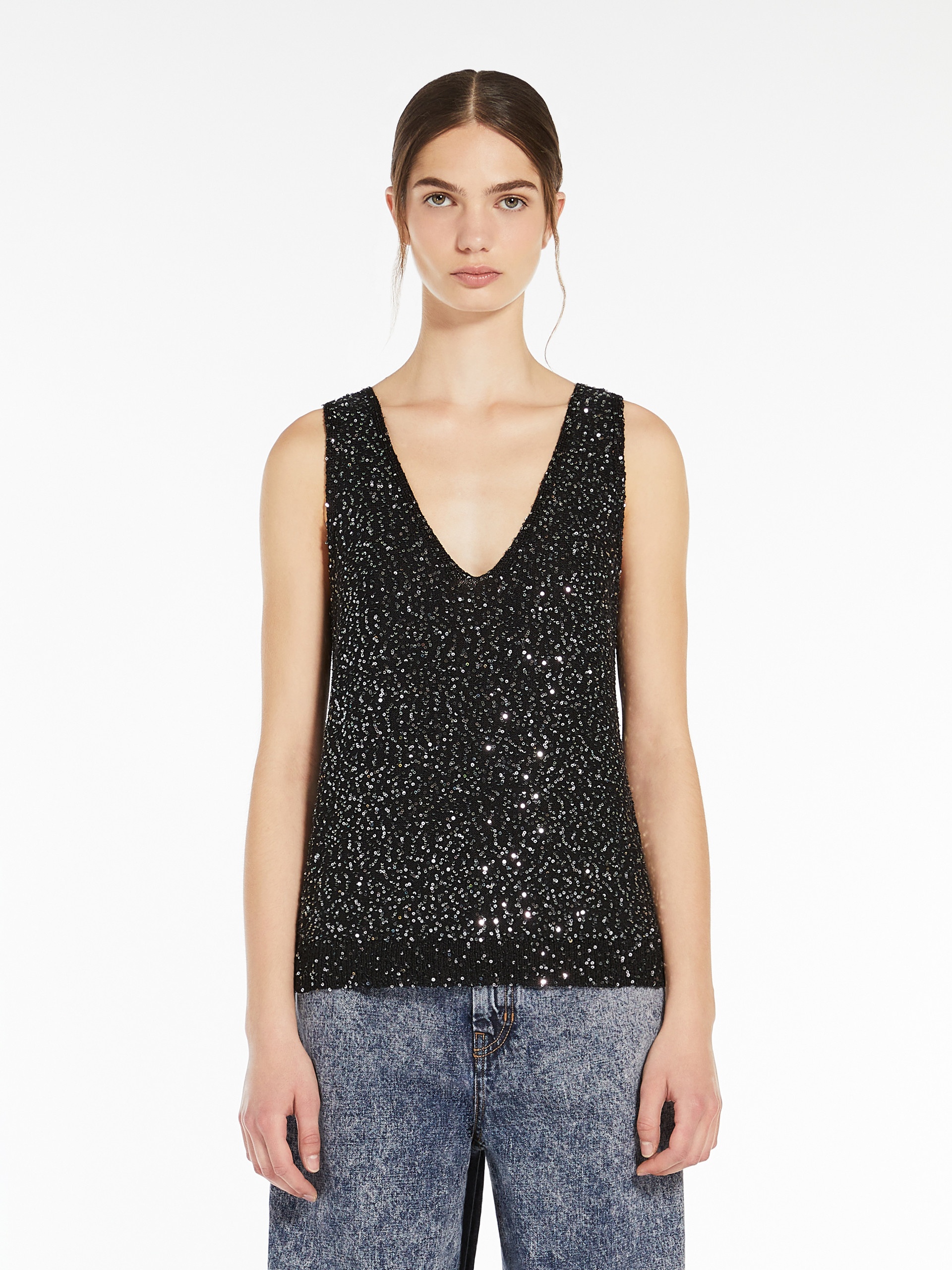 COLOMBA Sequinned yarn top - 3