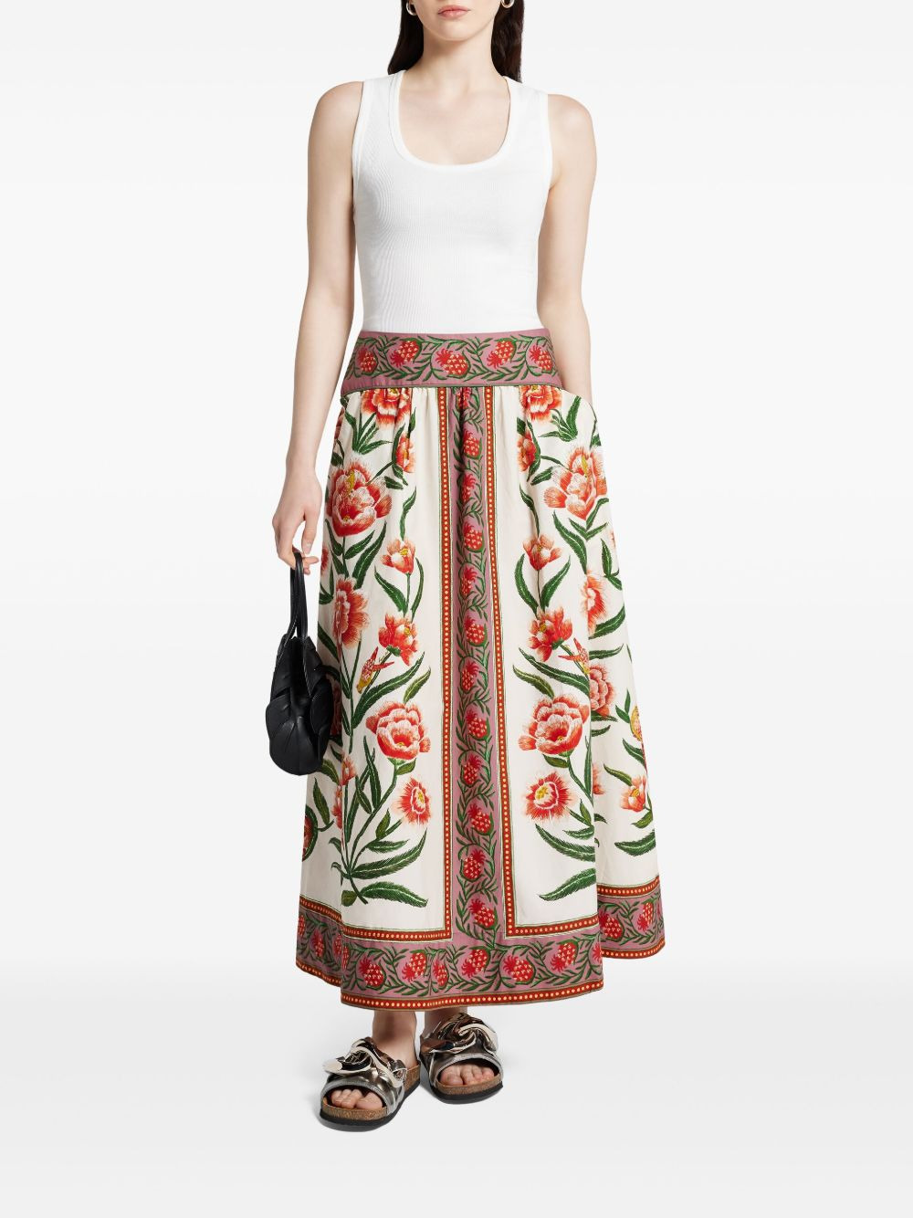 embroidered-motif top - 2