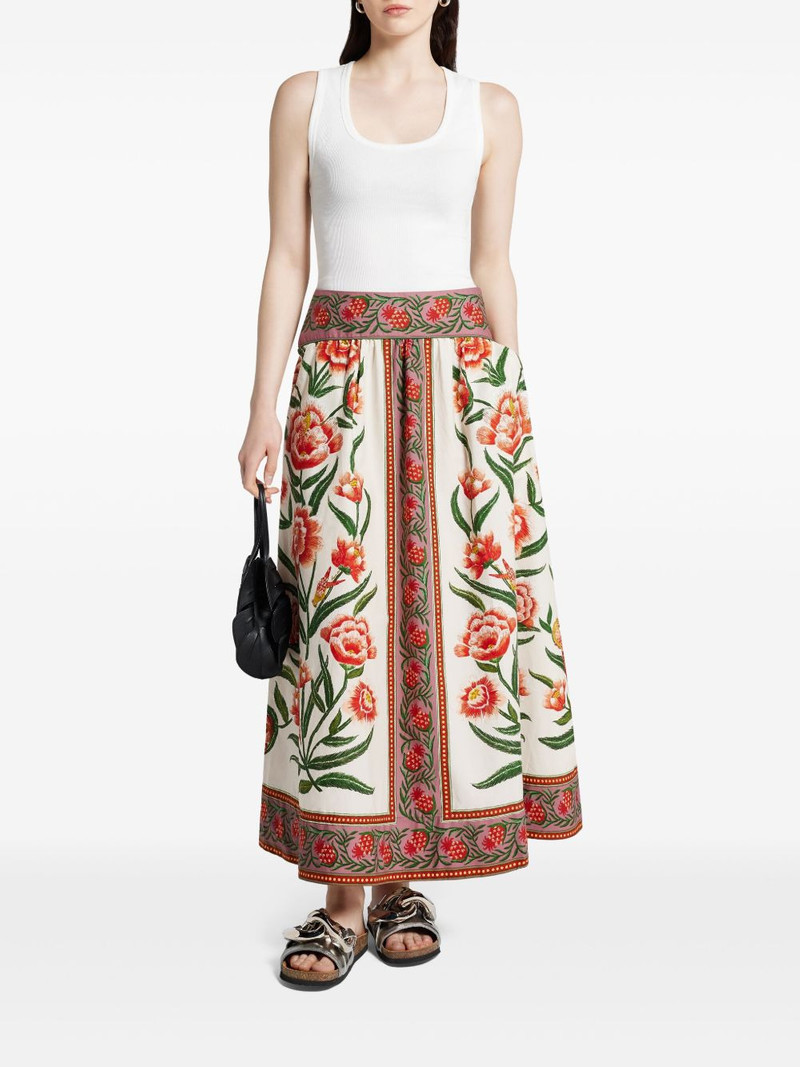 FARM RIO embroidered-motif top outlook