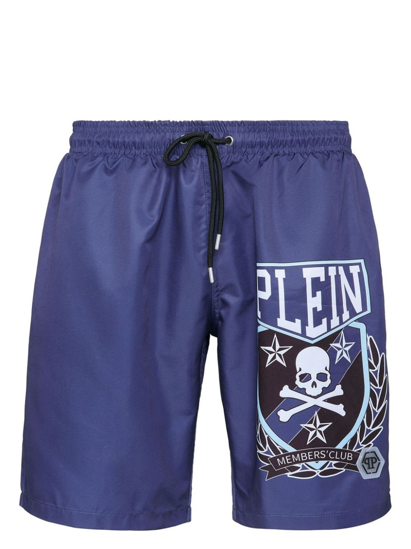 Skull&Bones-print swim shorts 1