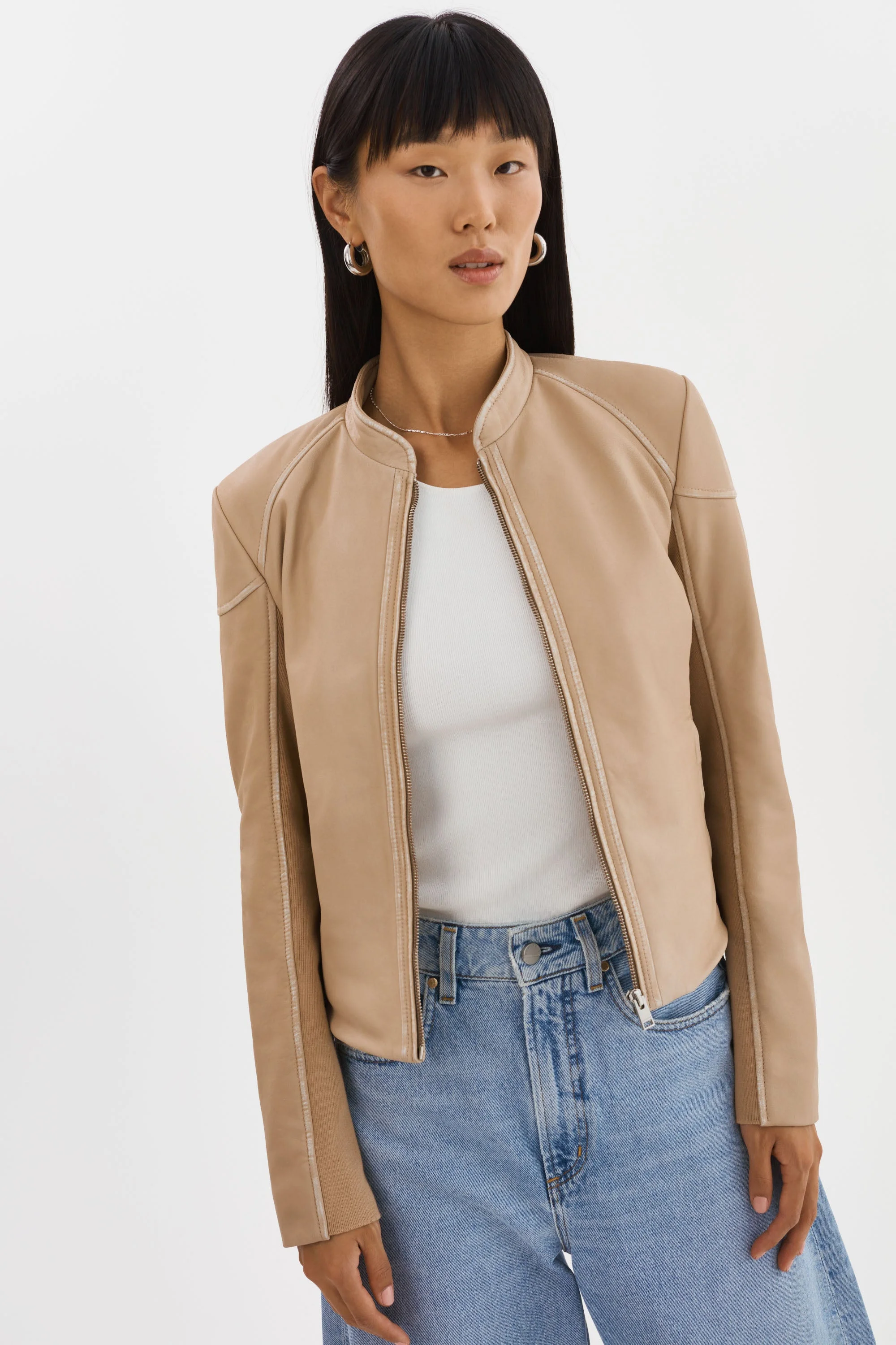 HIRA | Fitted Leather Jacket - 1