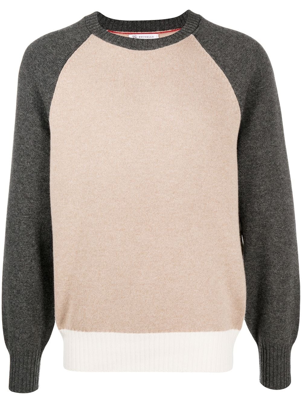 colour-block cashmere jumper - 1