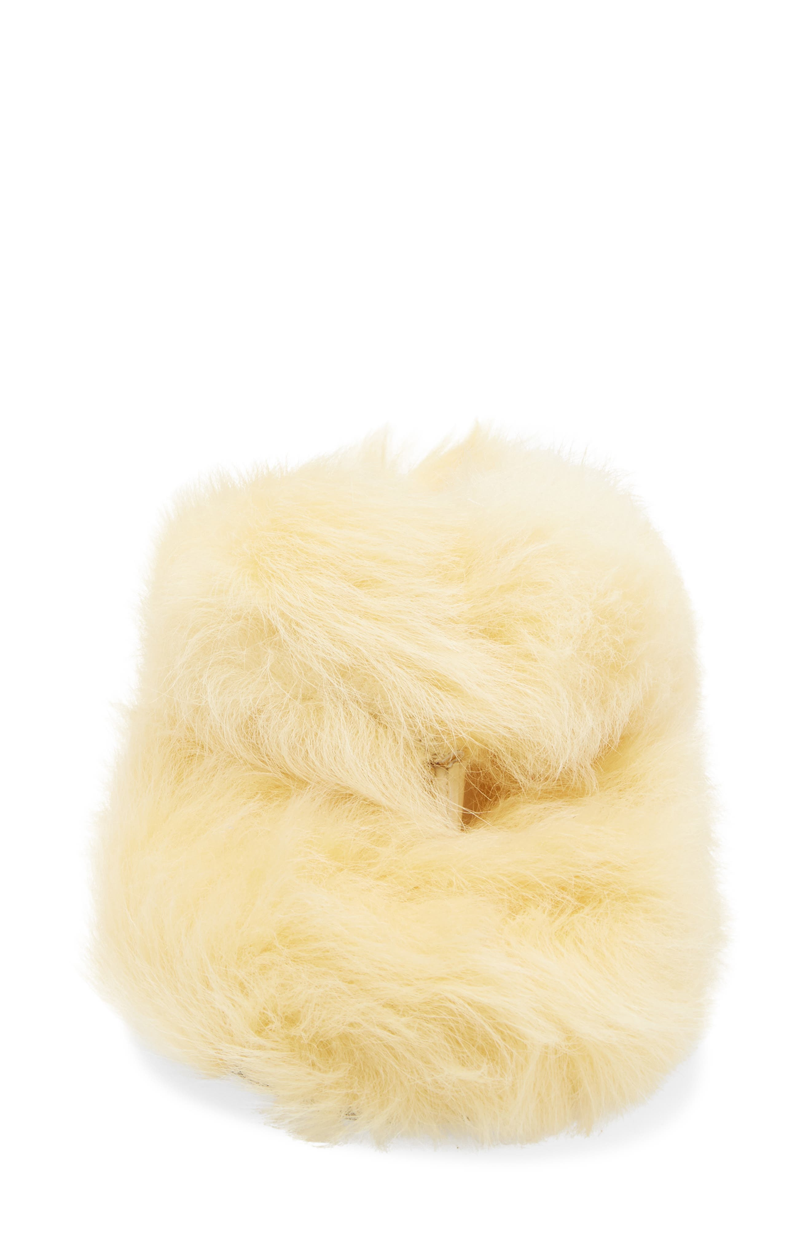 Acne Studios Blurr Shearling Flip Flop in Canary Yellow at Nordstrom - 4