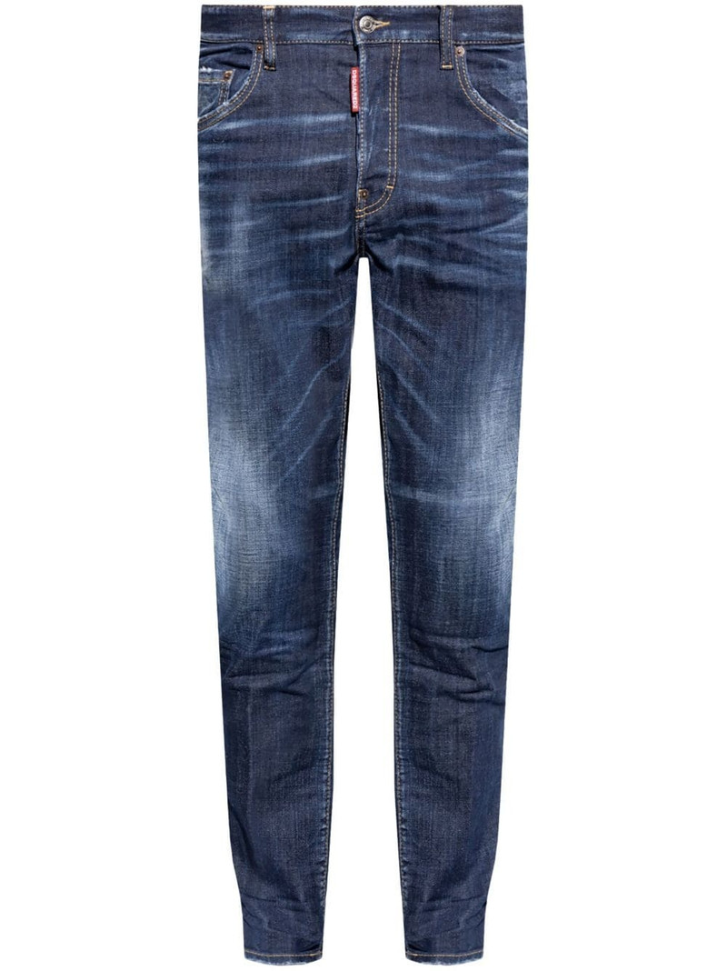 logo-patch cotton jeans 1
