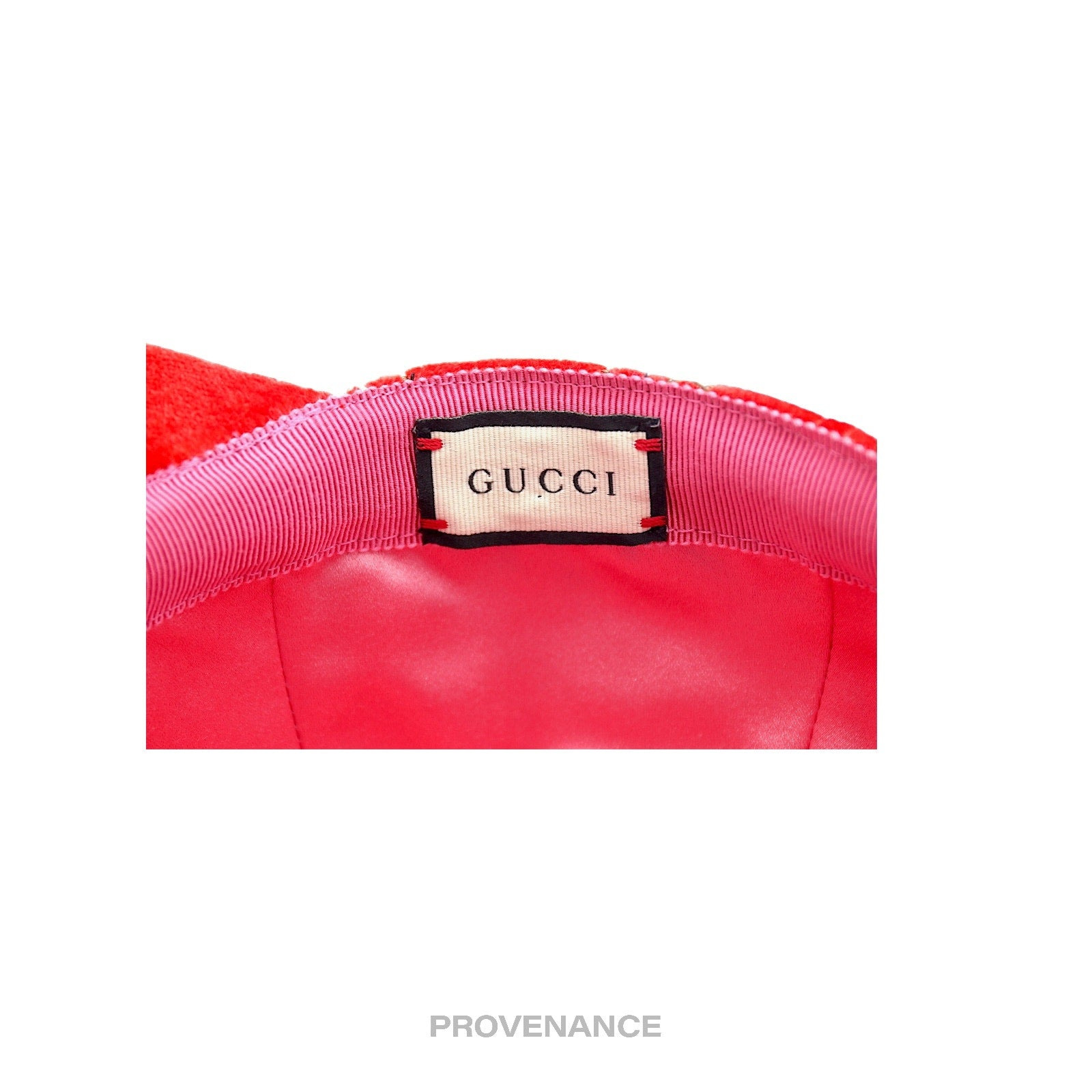 Gucci GG Monogram Canvas Velour Cap - Orange - 9