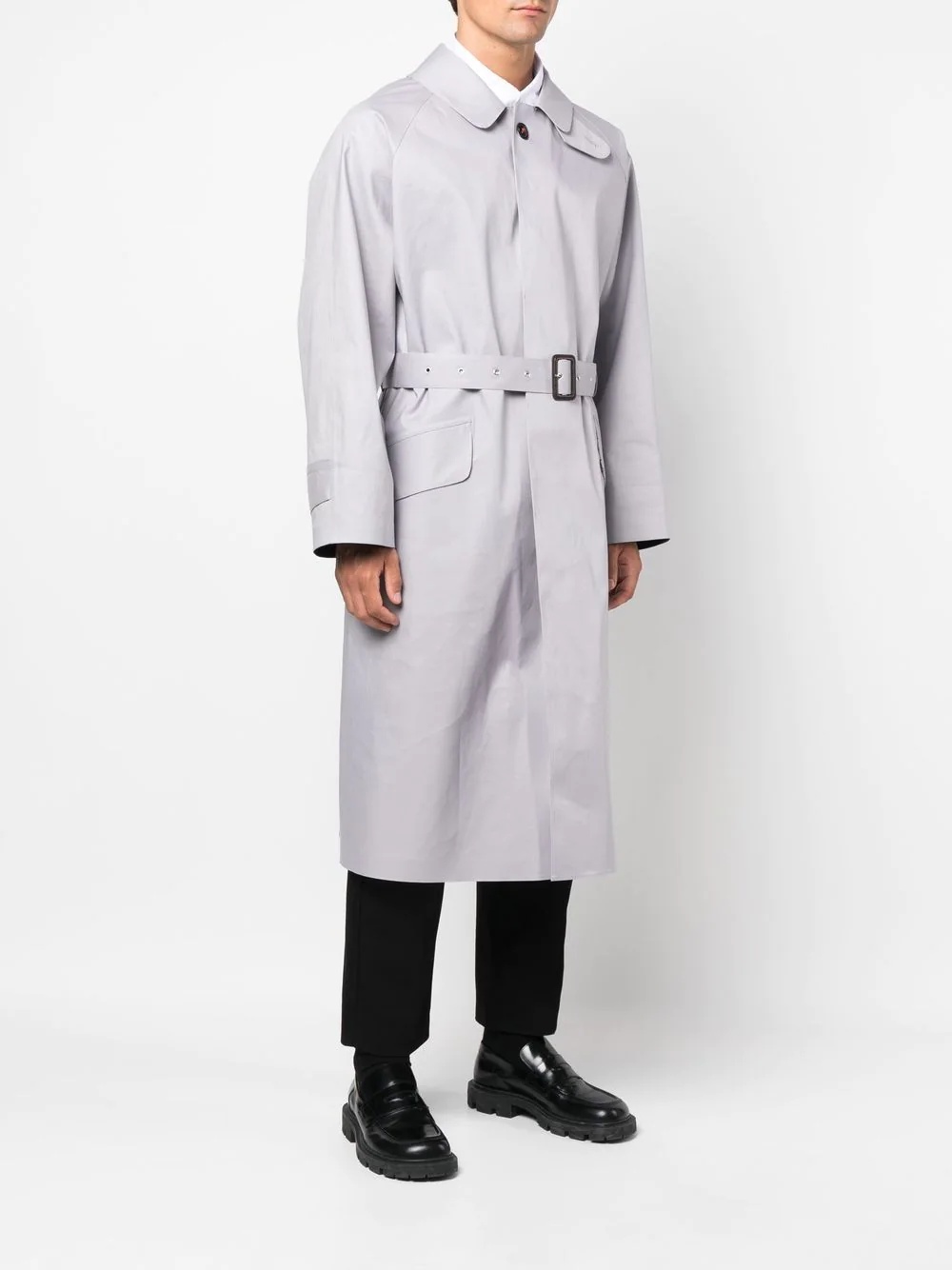 oversize belted trench coat - 4