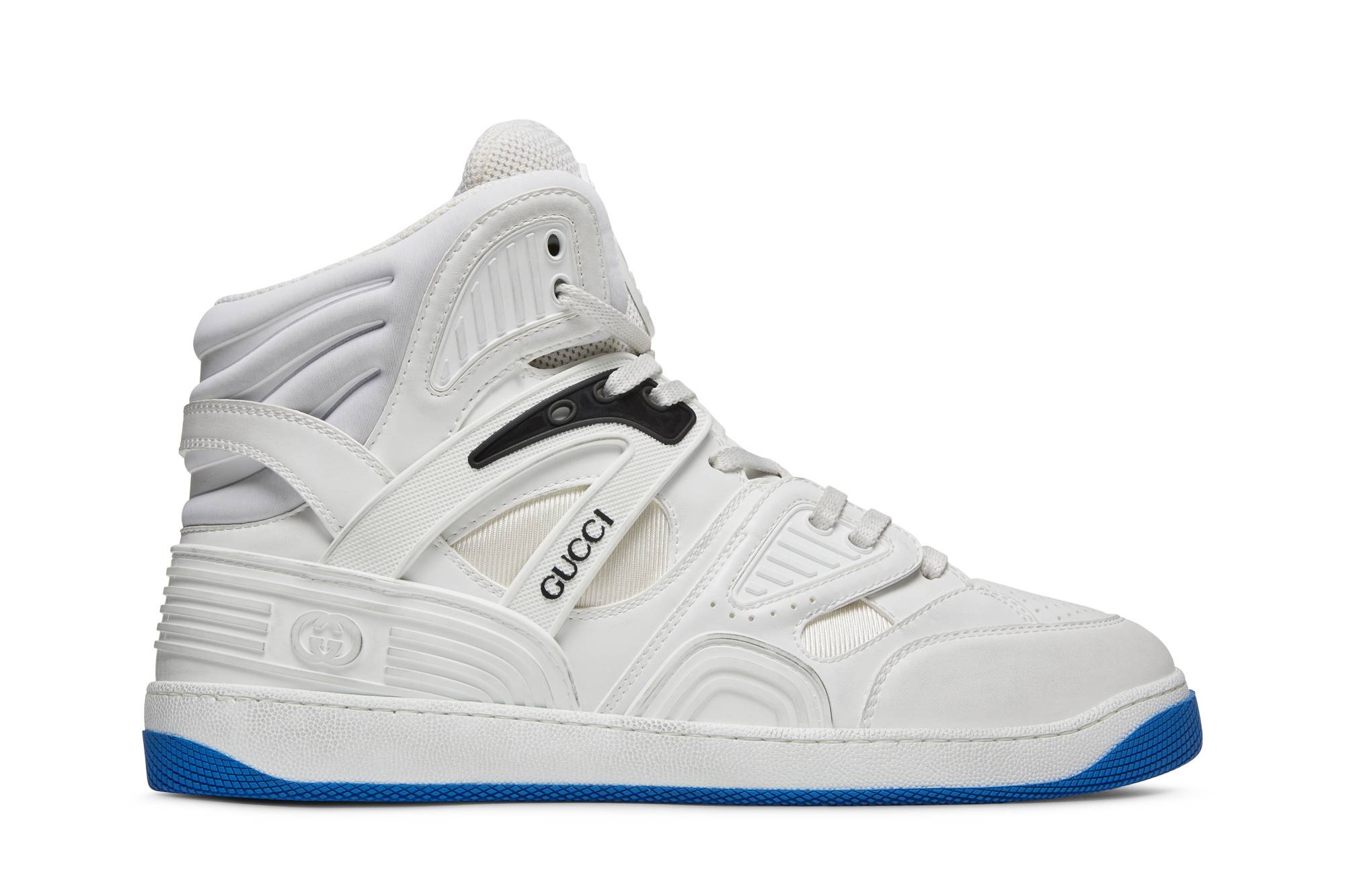 Gucci Basket High Sneaker 'White Blue' - 1