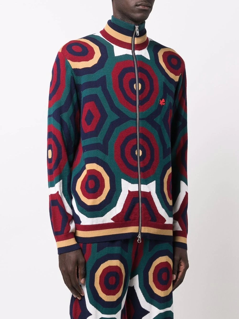 geometric-pattern track jacket - 3