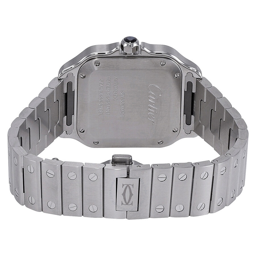 Cartier Santos Medium Model Automatic Diamond Blue Dial Ladies Watch W4SA0006 - 3