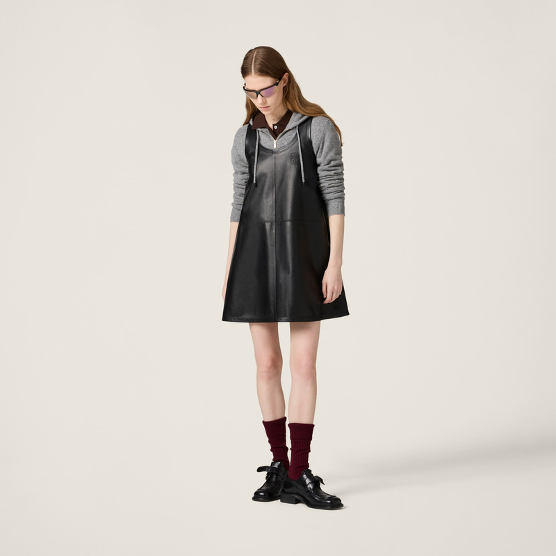Miu Miu Nappa leather mini-dress outlook