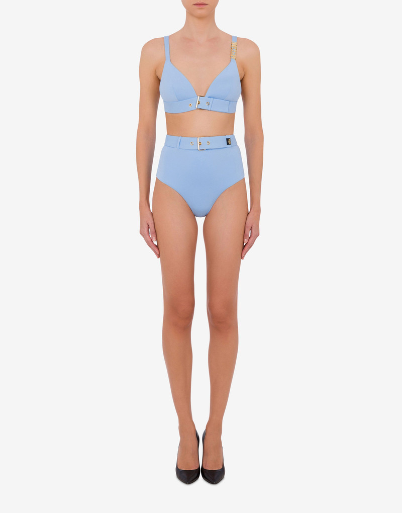 Moschino GOLD BUCKLE TRIANGLE BIKINI TOP outlook