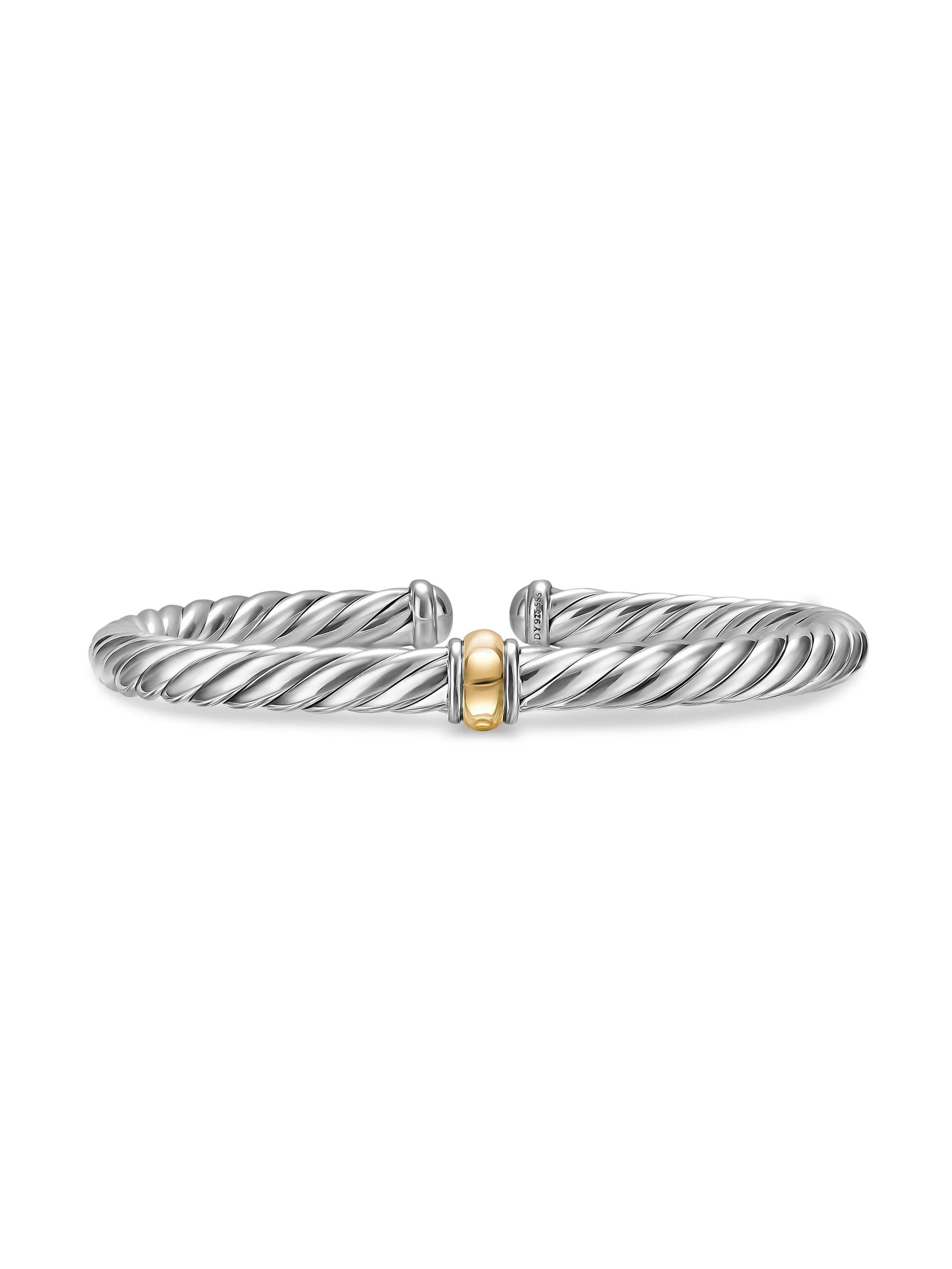Women's Cable Flex Center Station Bracelet in Sterling Silver - Silver - 1