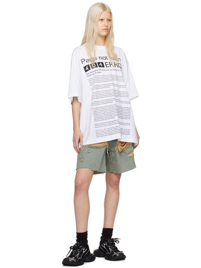 VETEMENTS White 'Page Not Found' T-Shirt outlook