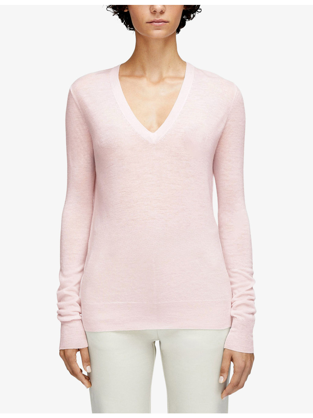 Cashair V-Neck Cashmere Knitted Jumper - 3