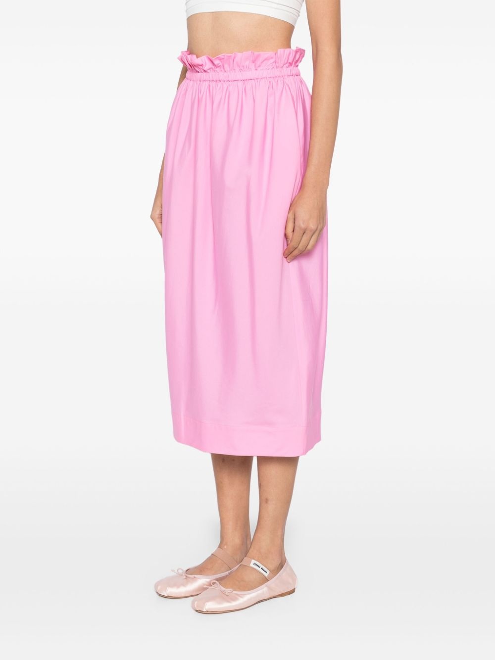 elasticated gathered ruffle tulip skirt - 3