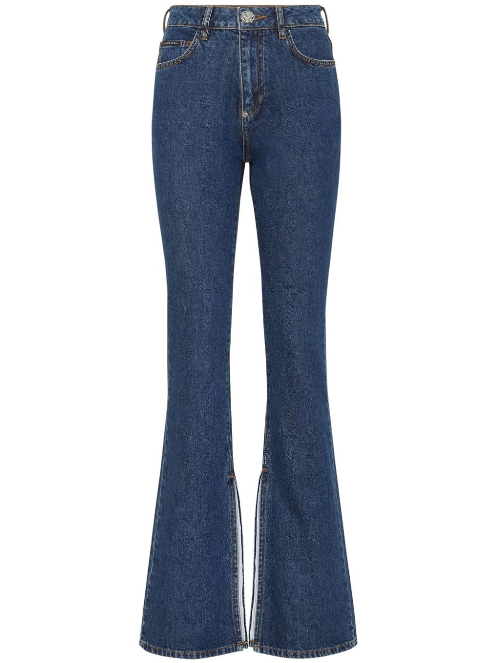 high-waisted flared jeans - 1