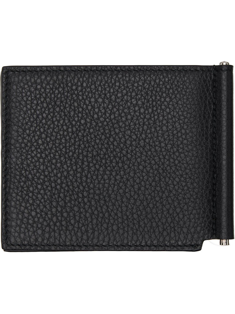 Givenchy Black Grained Leather Clip Wallet outlook